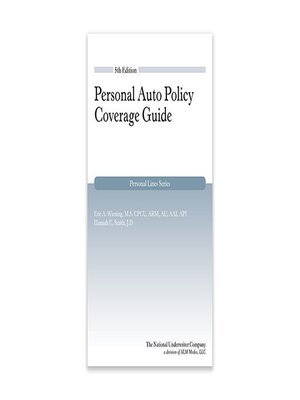 cover image of Personal Auto Policy Coverage Guide
